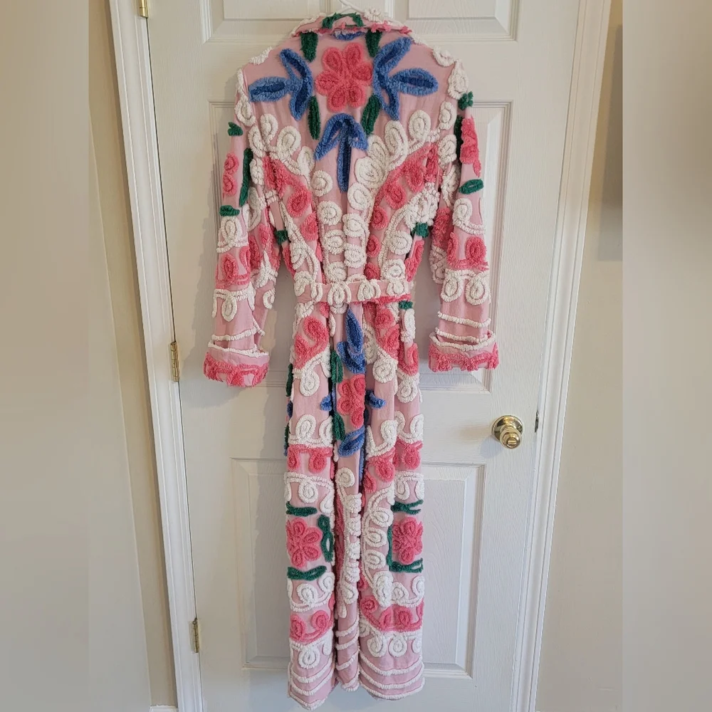 Custom Made Chenille Robe~Vintage~Hollywood Glam! 🌼🌸🌹🏵💐 - Picture 4 of 6